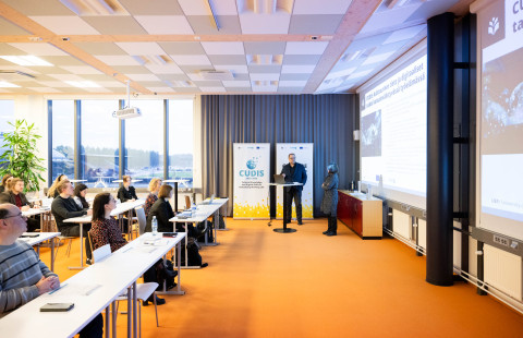 Risto Turunen ja Anna Logrén CUDIS hankkeen päätöstapahtumassa.