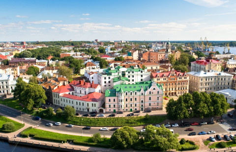 Ilmakuva Viipurin vanhasta kaupungista.