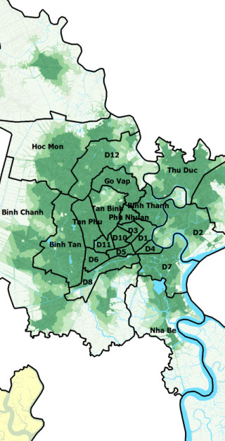 Maps of Ho Chi Minh City.